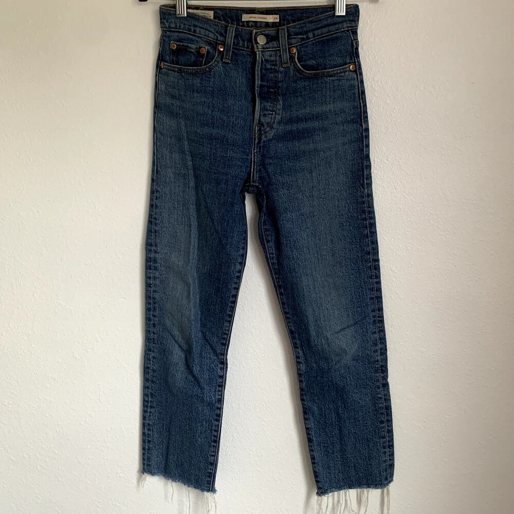 Levi's‎ Wedgie Raw Hem Straight Jeans Big E Reproduction